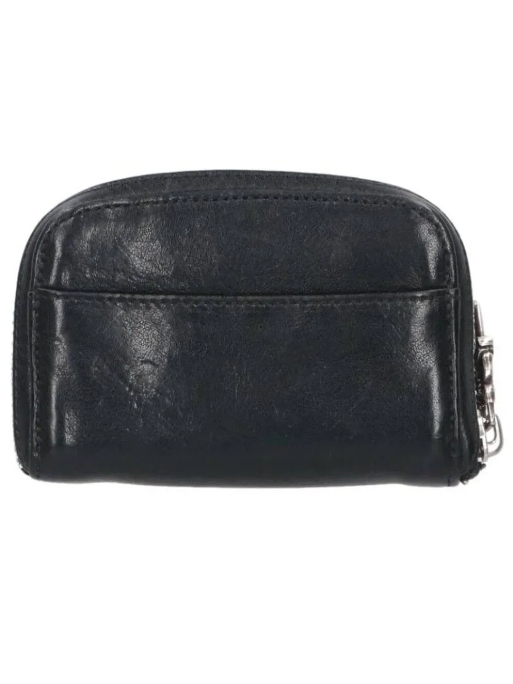 Chrome Hearts Coin Case Daga Round Zip Leather